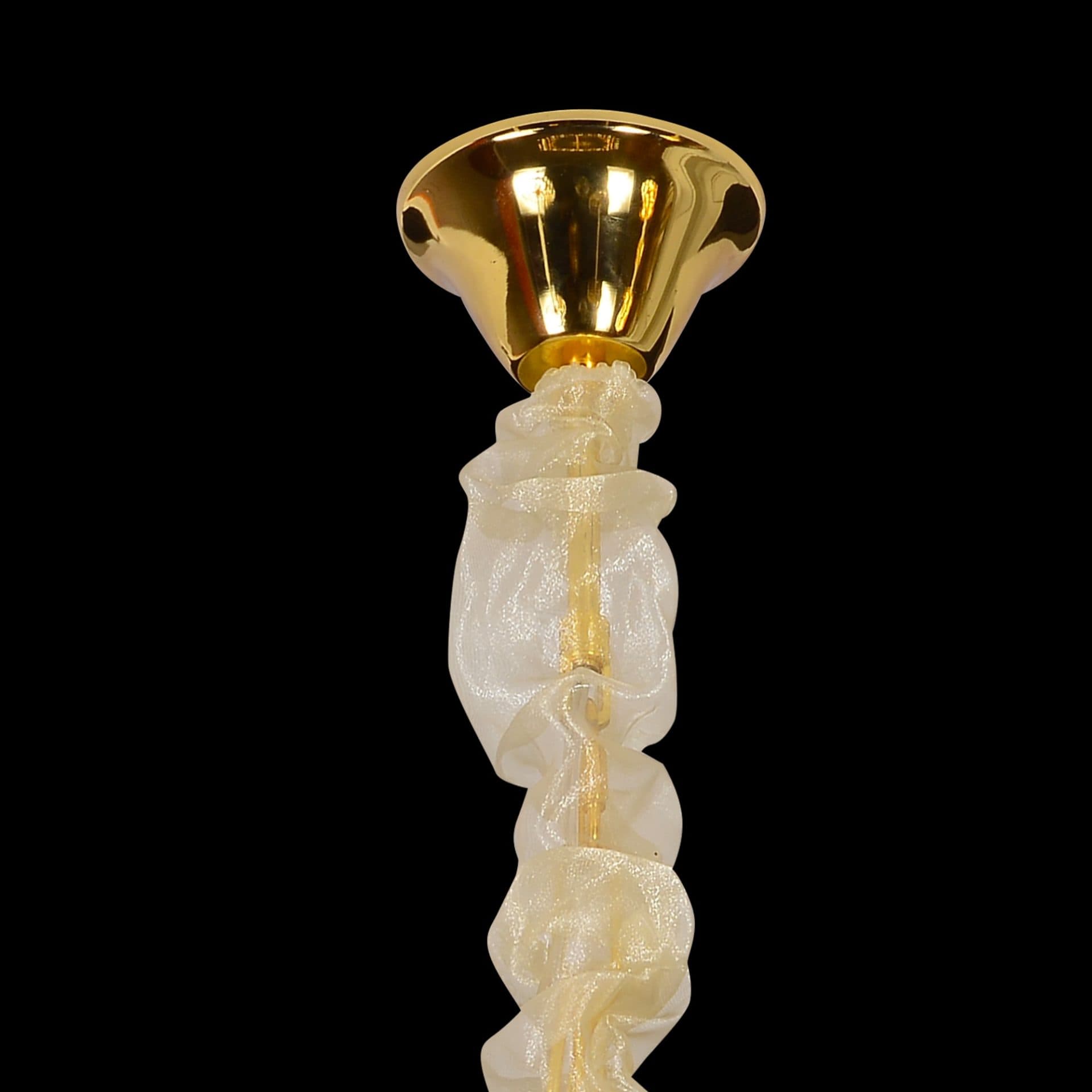 Candelabru Cristal Flippy 8x E14 Diametru 50cm Auriu Lucios Inaltime Reglabil — imagine 4