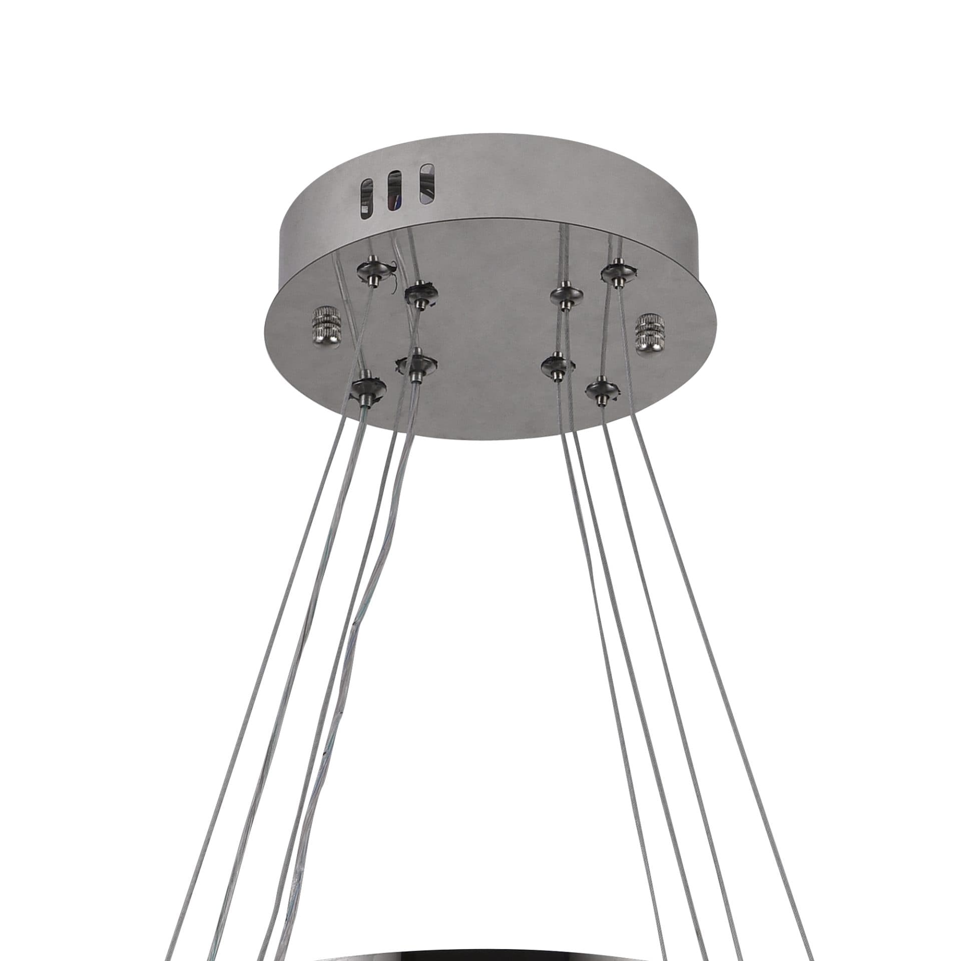 Lustra LED suspendata Flippy 36W 2 Cercuri Crom Lucios Dimabila Inaltime Reglabila — imagine 4