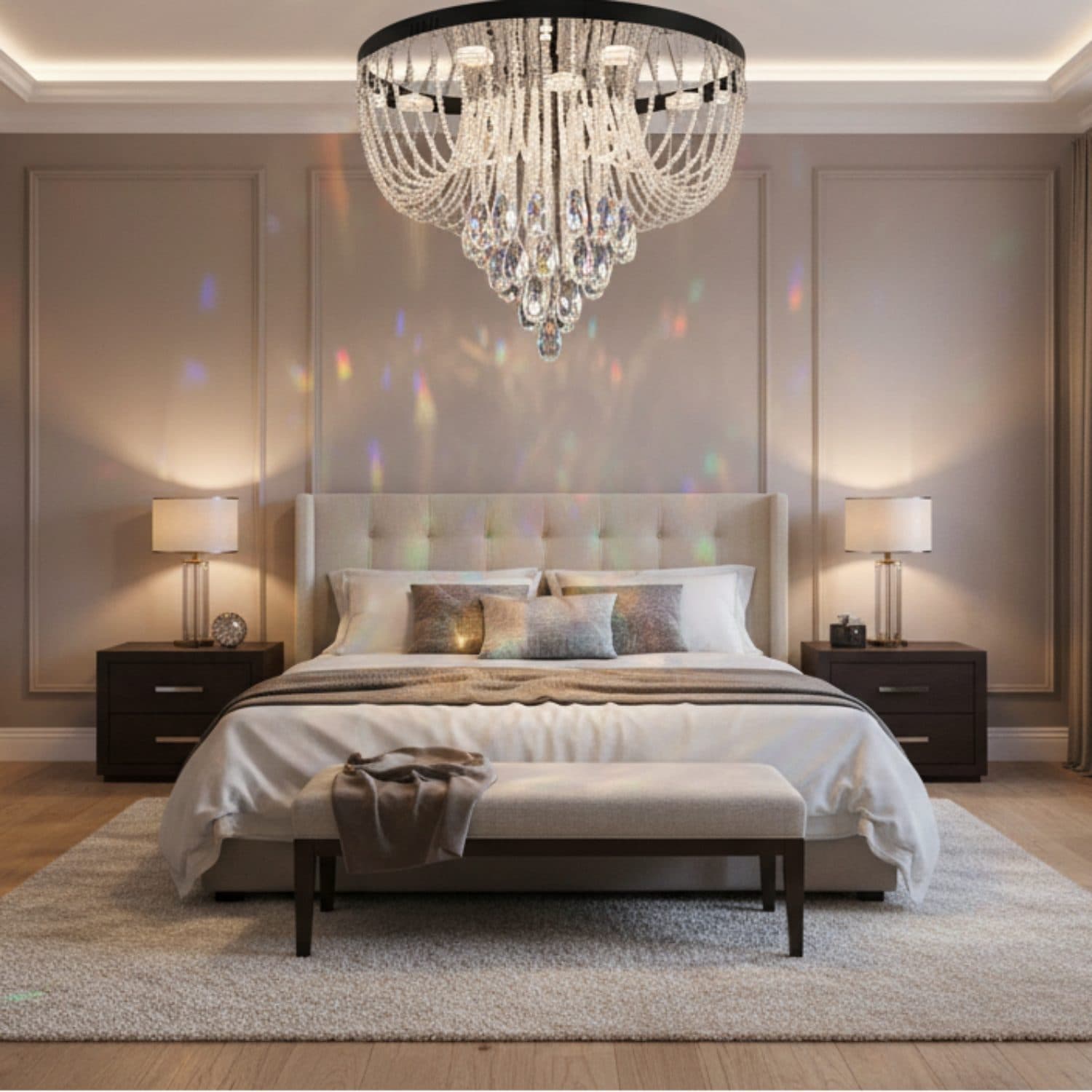 Candelabru LED Flippy Cristal MAGE Nobile 22W Diametru 40cm Crom Lucios — imagine 6