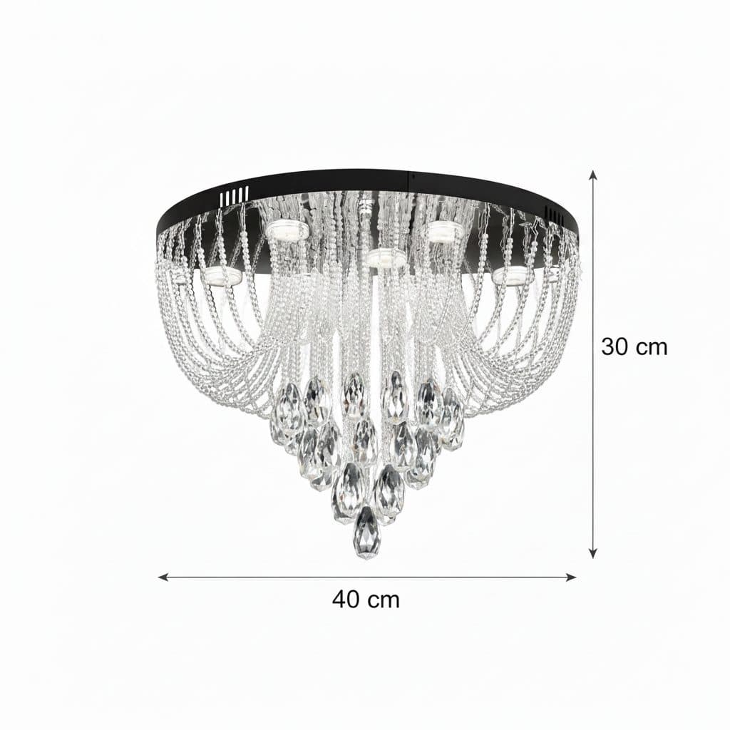 Candelabru LED Flippy Cristal MAGE Nobile 22W Diametru 40cm Crom Lucios — imagine 9