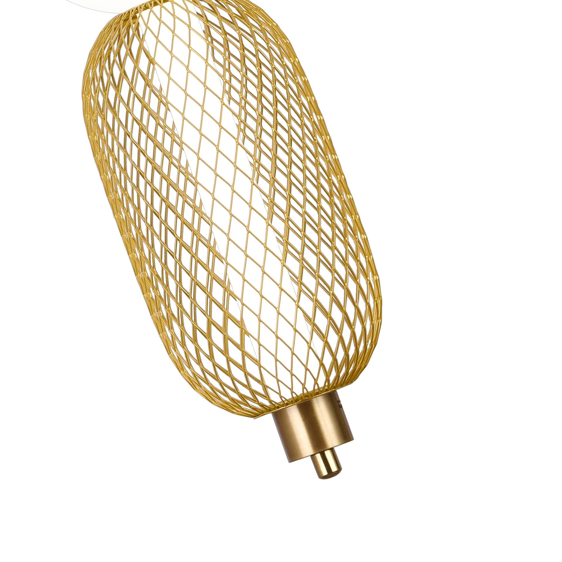 Lustra LED Suspendata Flippy 11W Auriu Inaltime Reglabila — imagine 2