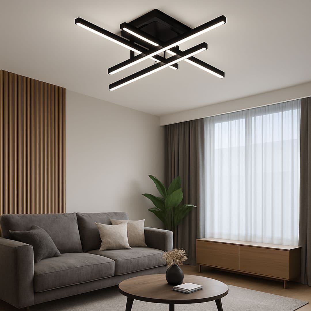 Lustra LED Flippy Liniara 52W Negru — imagine 2