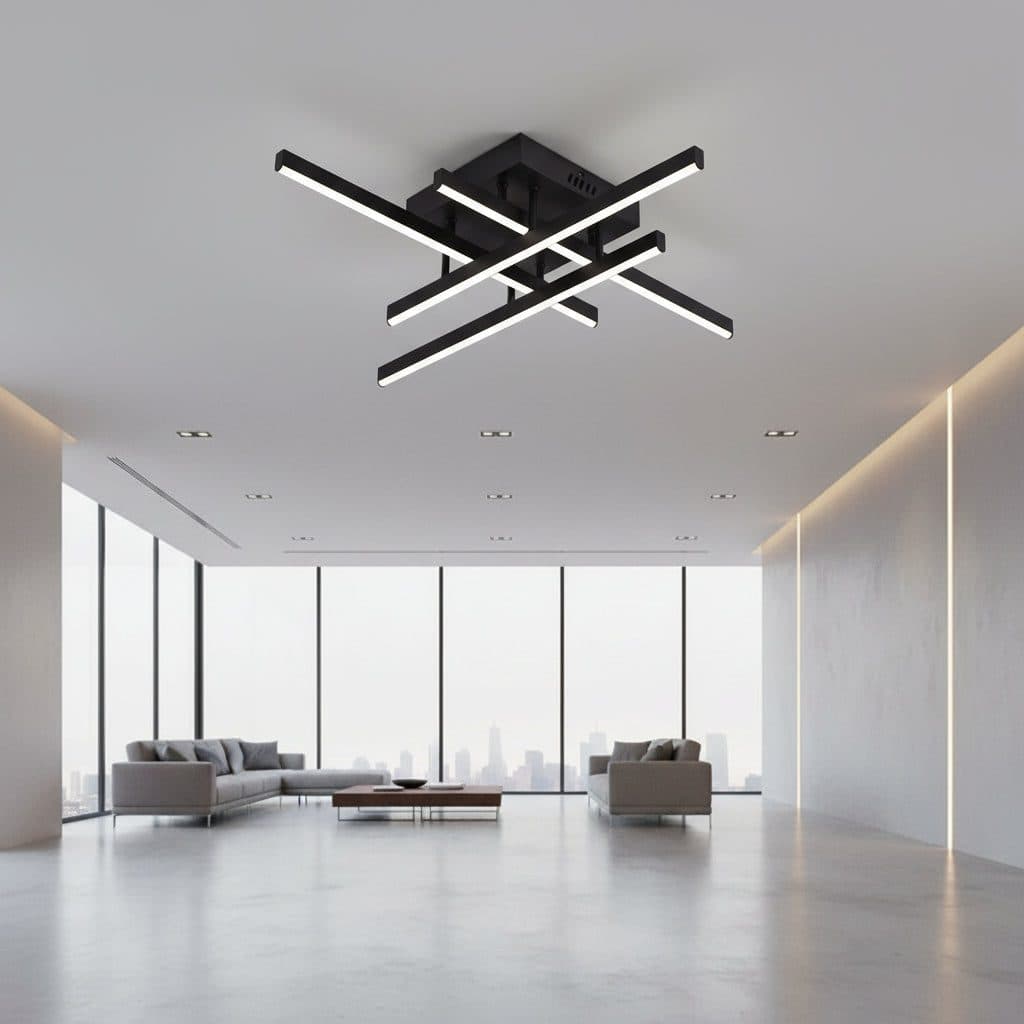Lustra LED Flippy Liniara 52W Negru — imagine 3