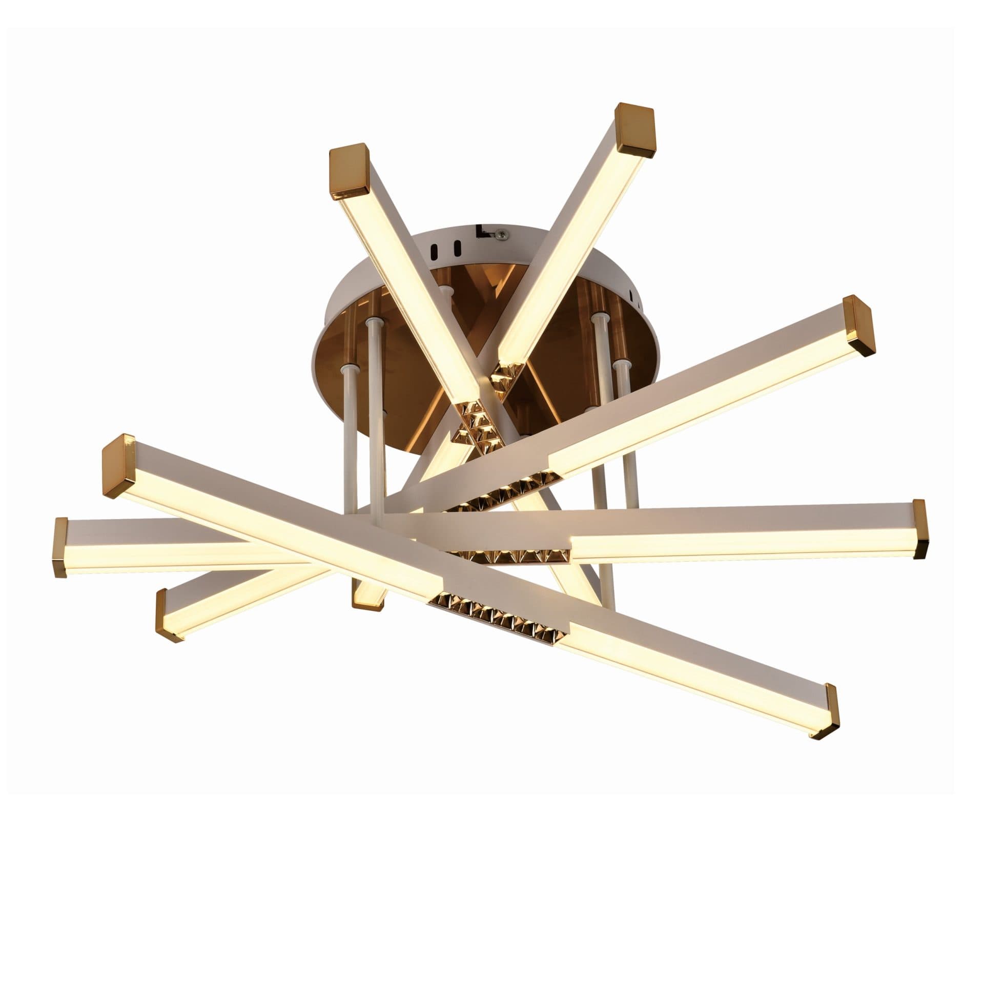 Lustra LED, Flippy, 68W, 5 Elemente, Telecomanda, Alb — imagine 2