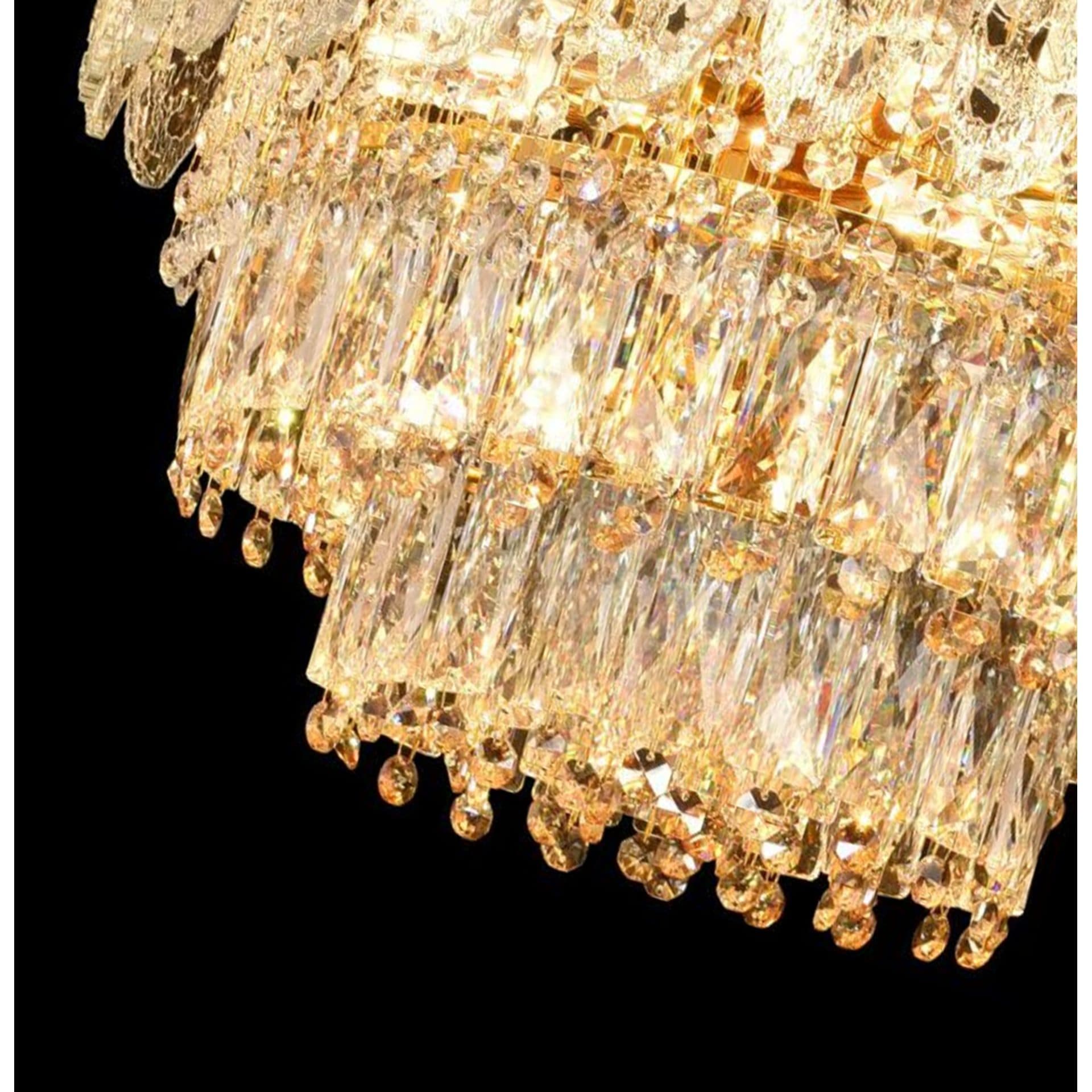 Candelabru Cristal Flippy MAJESTIC Eleganza 9x E14 Diametru 50cm Auriu Lucios — imagine 2
