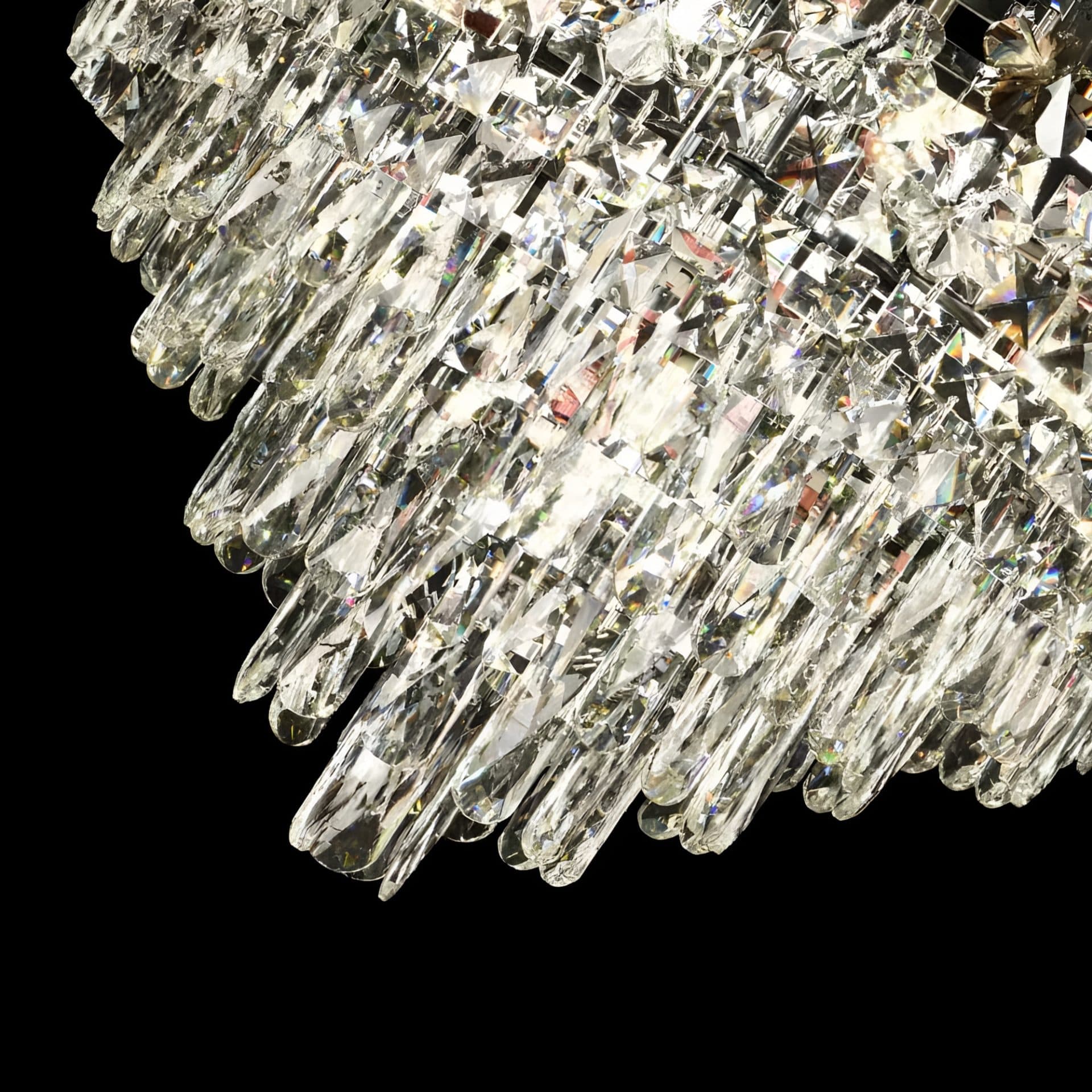 Candelabru Cristal Flippy 9x E14 Diametru 50cm Crom Lucios Inaltime Reglabila — imagine 5