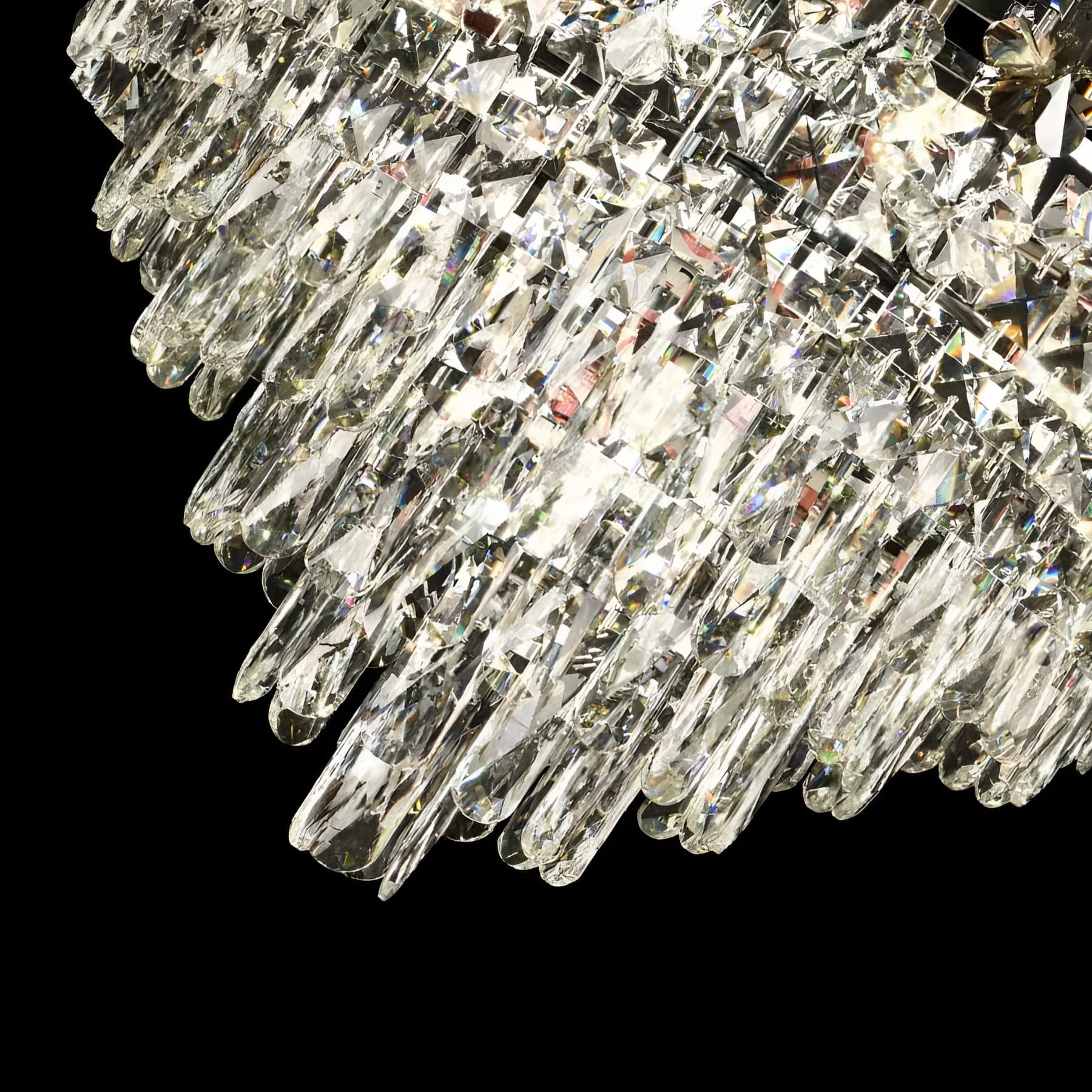 Candelabru Cristal Flippy 9x E14 Diametru 50cm Crom Lucios Inaltime Reglabila — imagine 8