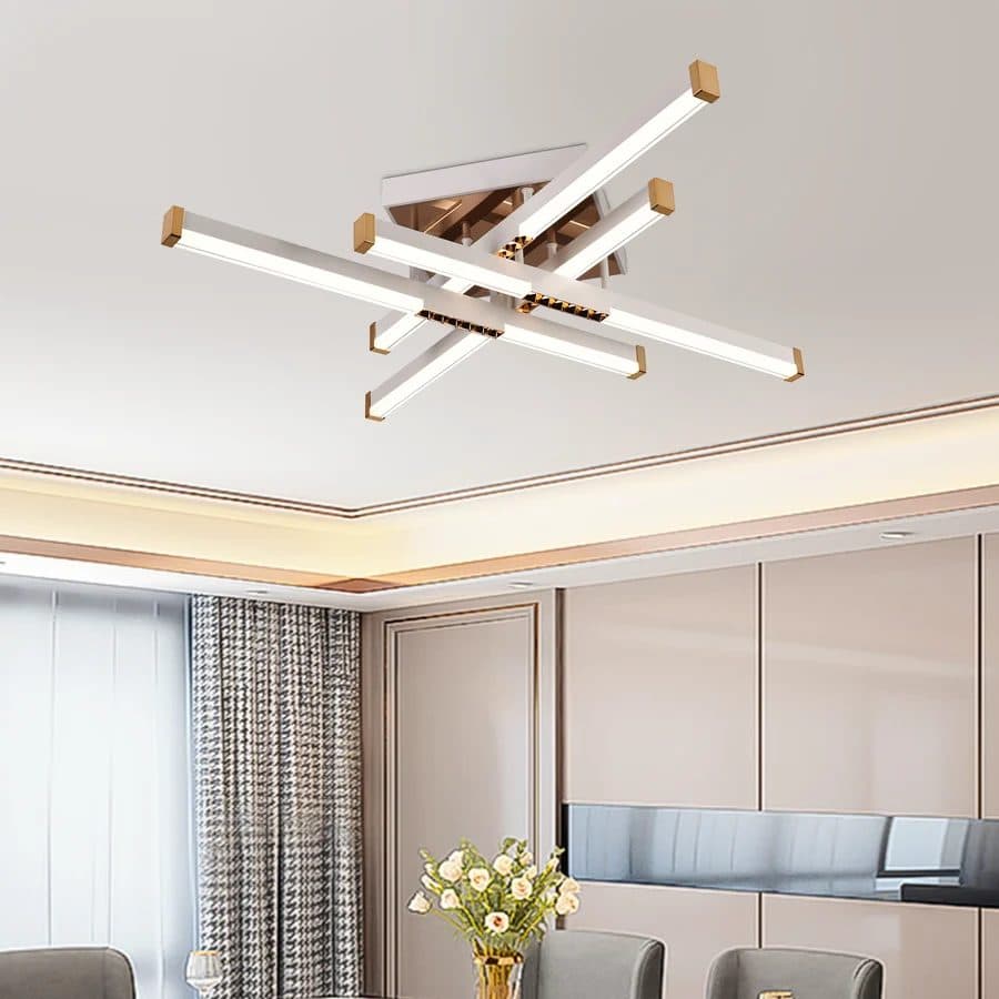 Lustra LED Flippy 54W 4 Elementele Telecomanda Alb — imagine 3