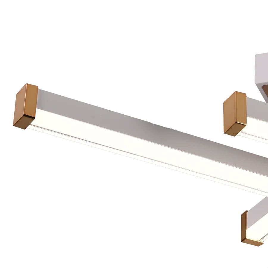Lustra LED Flippy 54W 4 Elementele Telecomanda Alb — imagine 4