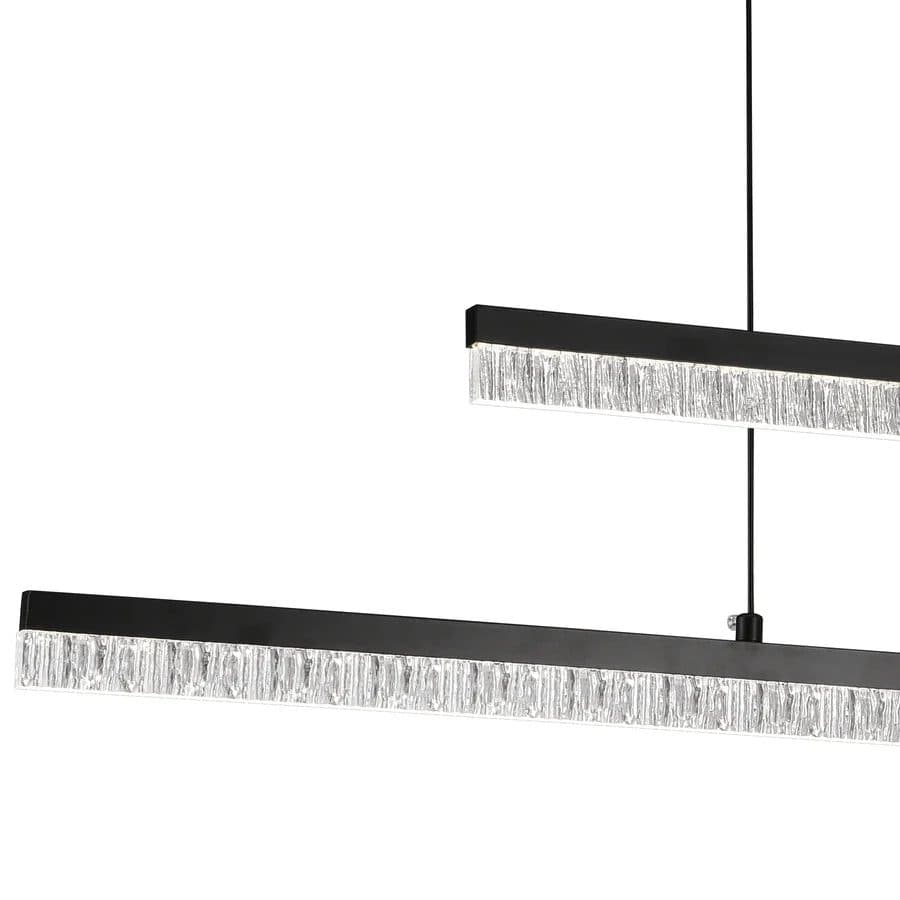 Lustra LED Suspendata Flippy 37W 2 elemente Negru Inaltime Reglabila — imagine 2