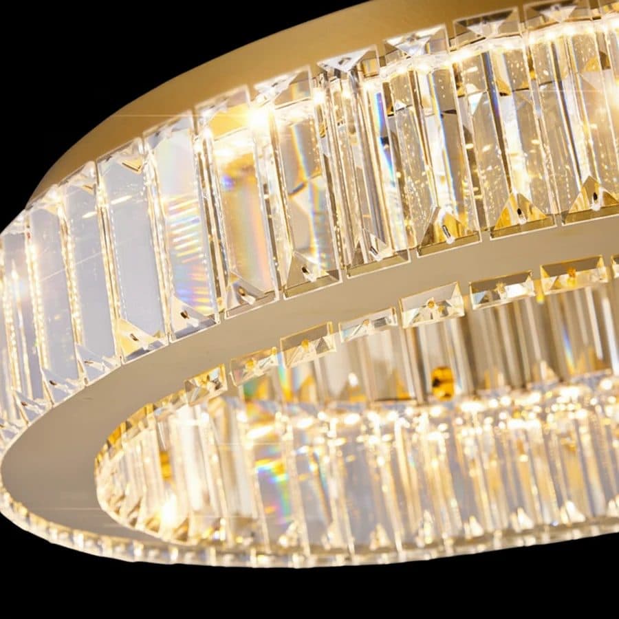 Lustra LED Flippy 18W 30cm Cerc Crom Dimabila Cristal — imagine 2