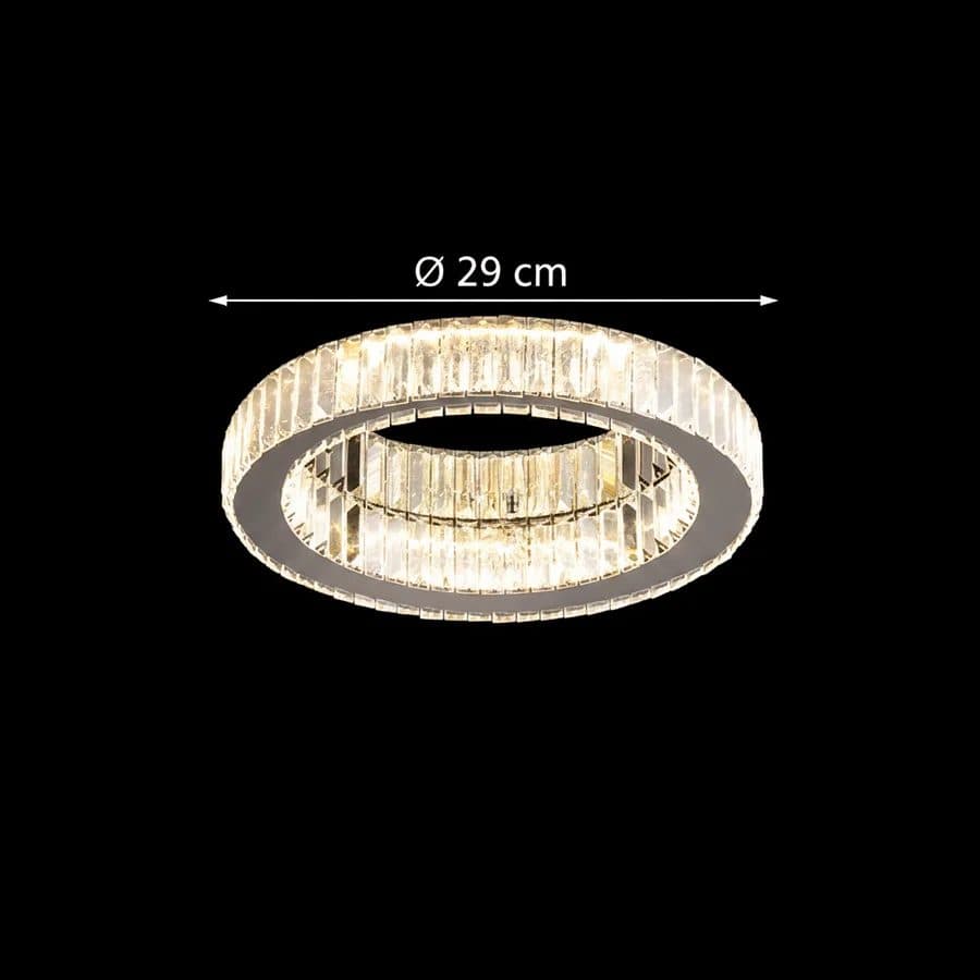 Lustra LED Flippy 18W 30cm Cerc Crom Dimabila Cristal — imagine 4