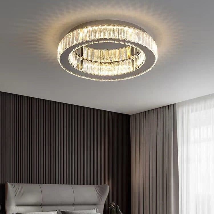 Lustra LED Flippy 18W 30cm Cerc Crom Dimabila Cristal — imagine 6