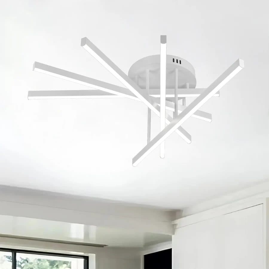 Lustra LED Flippy 68W 5 Elementele Telecomanda Alb — imagine 1