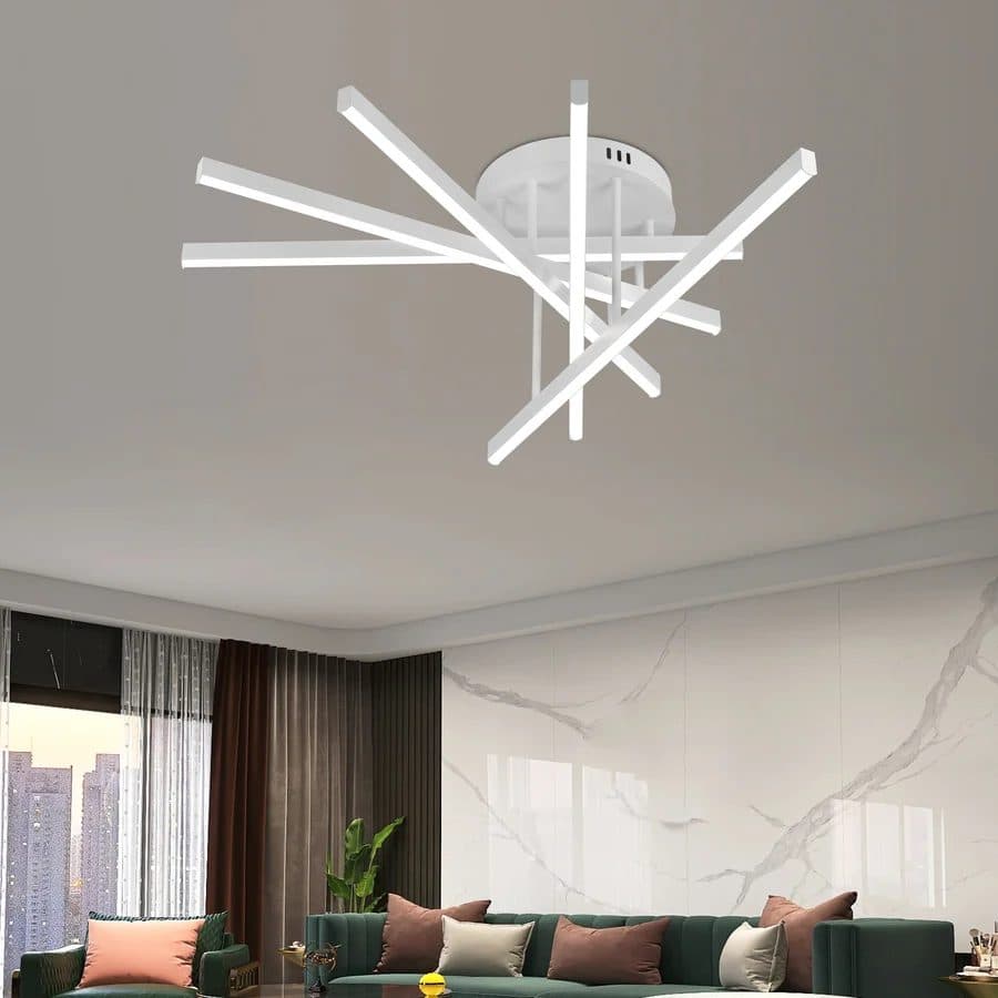 Lustra LED Flippy 68W 5 Elementele Telecomanda Alb — imagine 3
