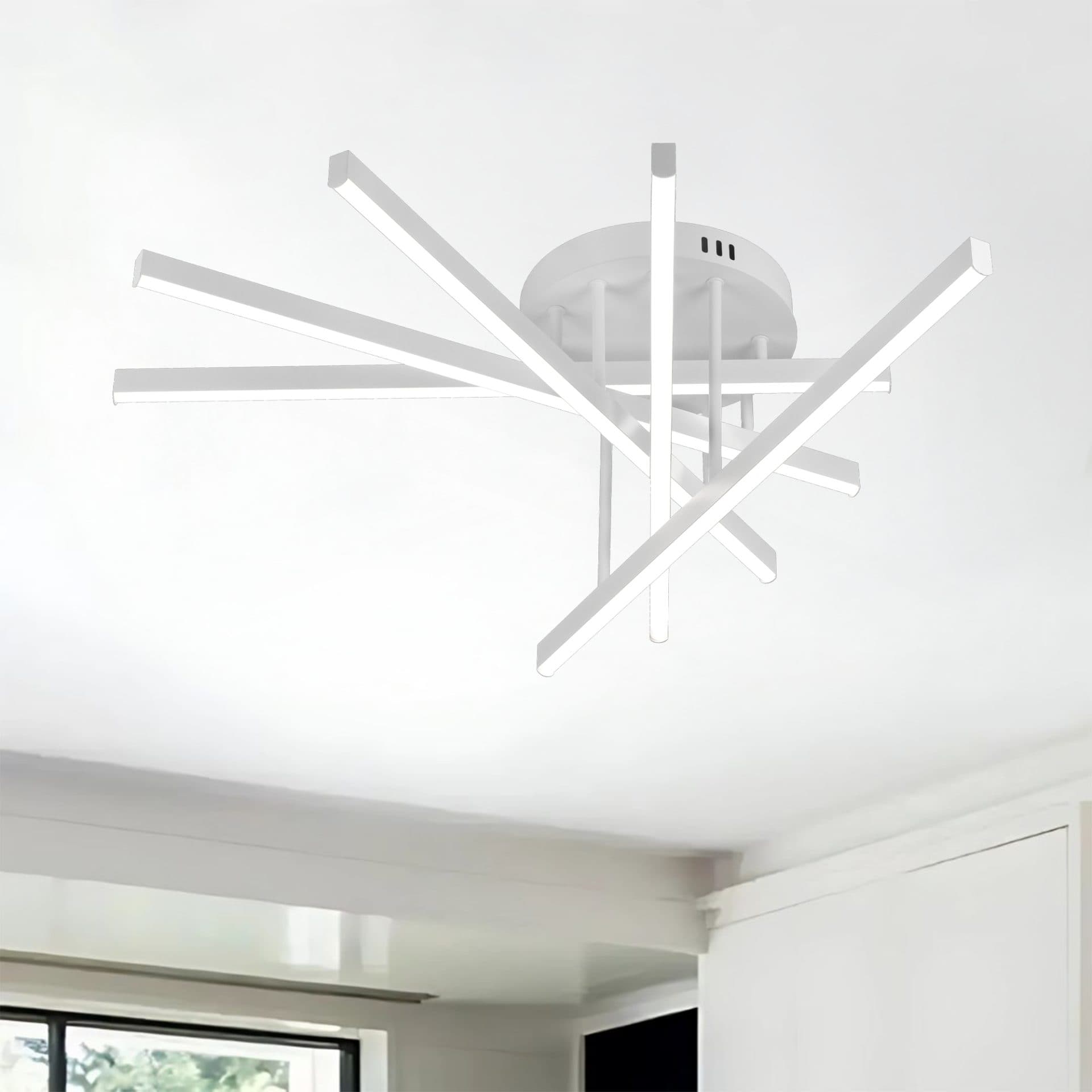 Lustra LED Flippy 68W 5 Elementele Telecomanda Alb — imagine 5