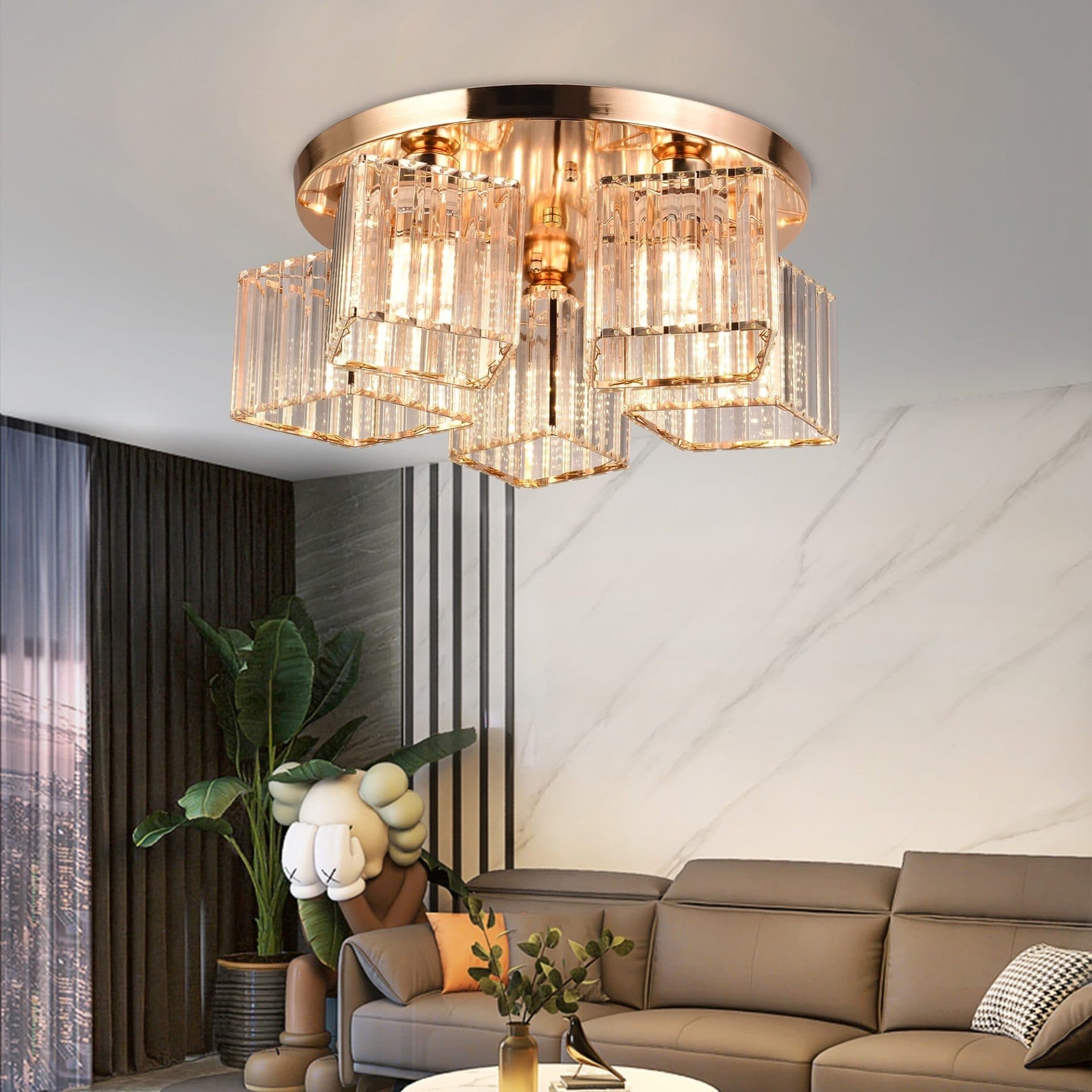 Lustra Flippy Clasica Moderna Sasha LC117/5GD 5x E27 Auriu — imagine 4