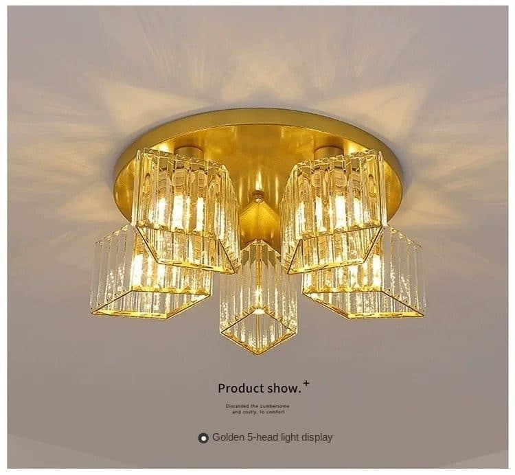 Lustra Flippy Clasica Moderna Sasha LC117/5GD 5x E27 Auriu — imagine 10
