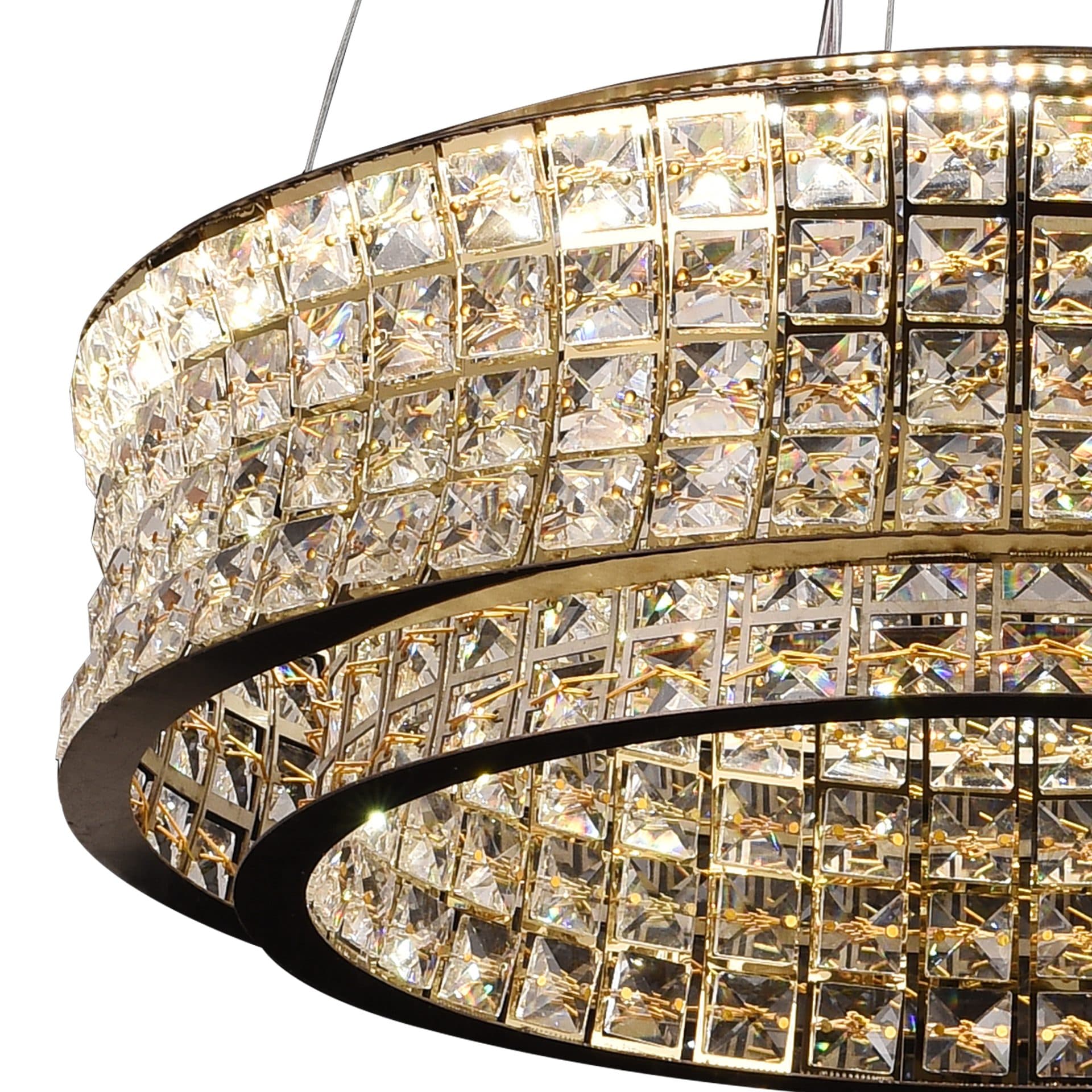 Lustra LED Flippy LLC160/500GD Cristal si Metal 54W Dimabila Inaltime Reglabila — imagine 12