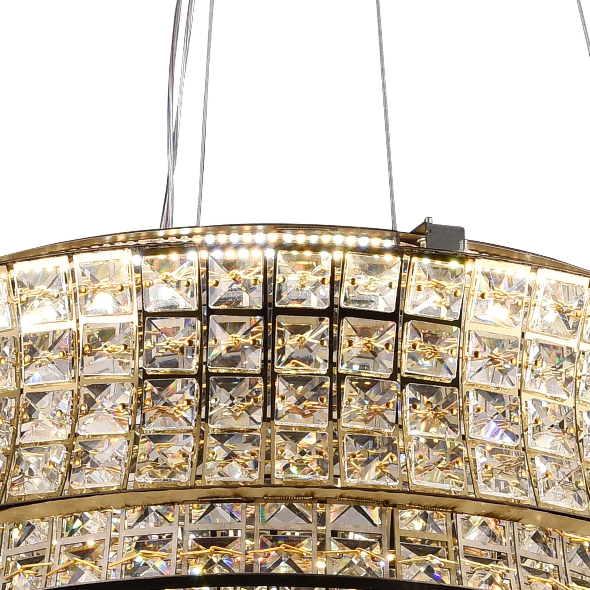 Lustra LED Flippy LLC160/500GD Cristal si Metal 54W Dimabila Inaltime Reglabila — imagine 13