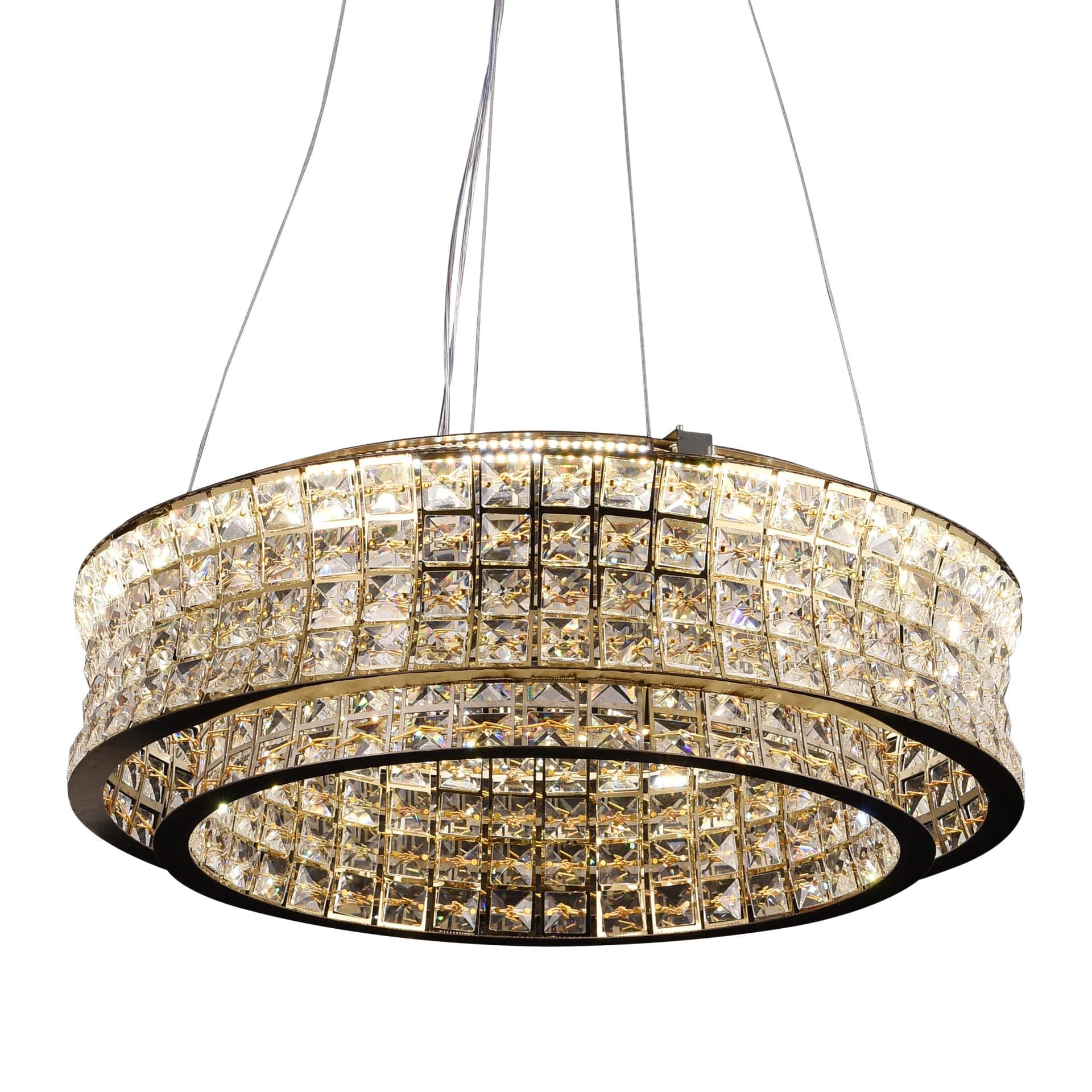 Lustra LED Flippy LLC160/500GD Cristal si Metal 54W Dimabila Inaltime Reglabila — imagine 15