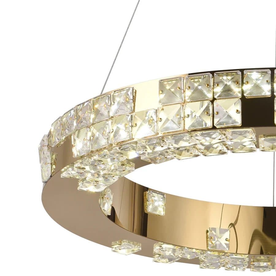 Lustra LED Flippy 29W Cristal si Metal Dimabila Telecomanda Inaltime Reglabila — imagine 5