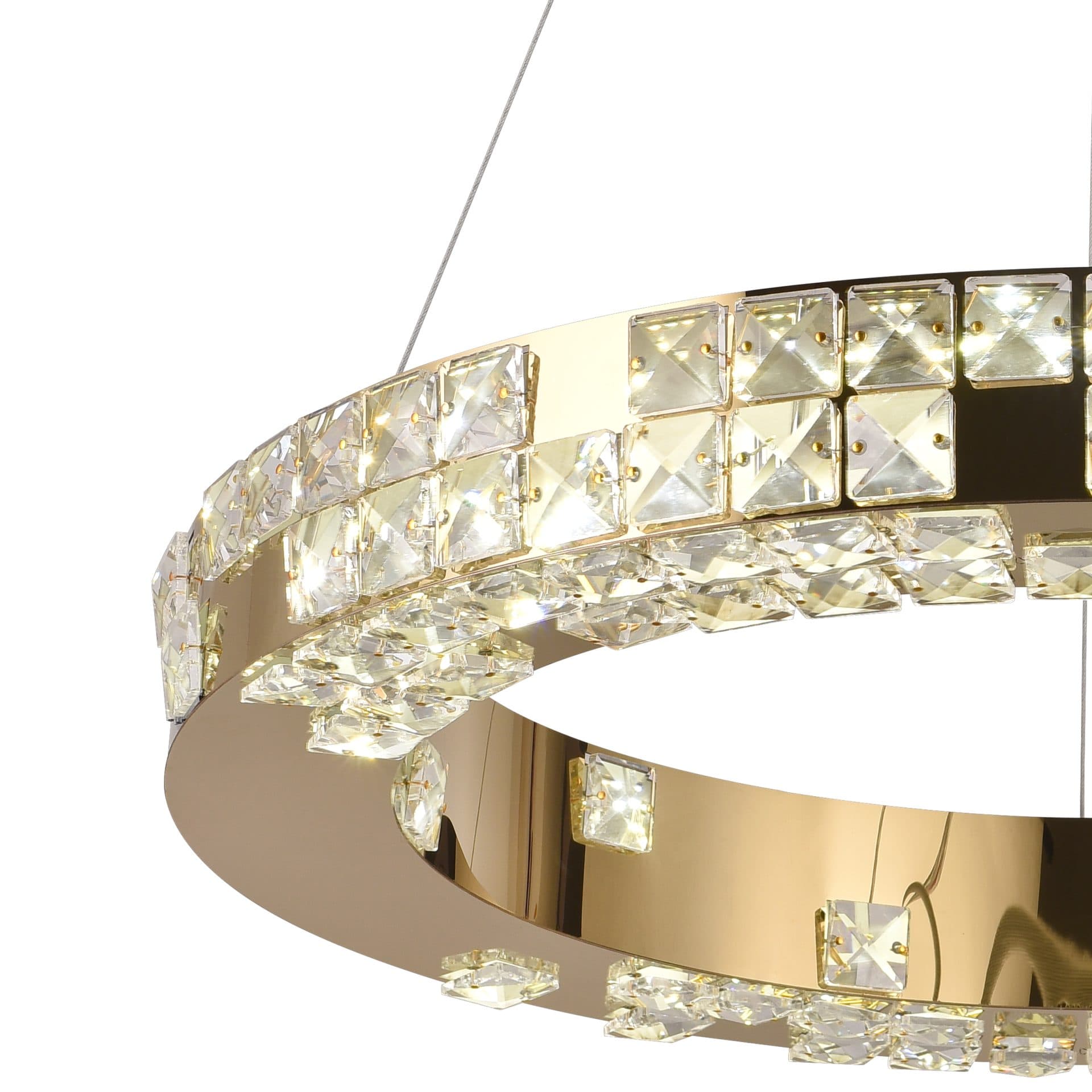 Lustra LED Flippy 29W Cristal si Metal Dimabila Telecomanda Inaltime Reglabila — imagine 7