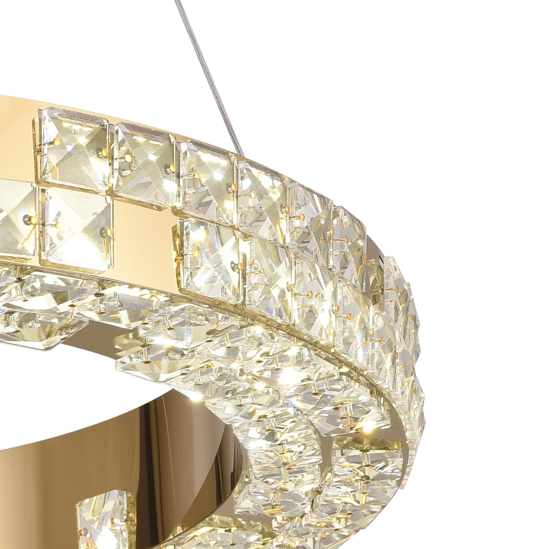 Lustra LED Flippy 29W Cristal si Metal Dimabila Telecomanda Inaltime Reglabila — imagine 10