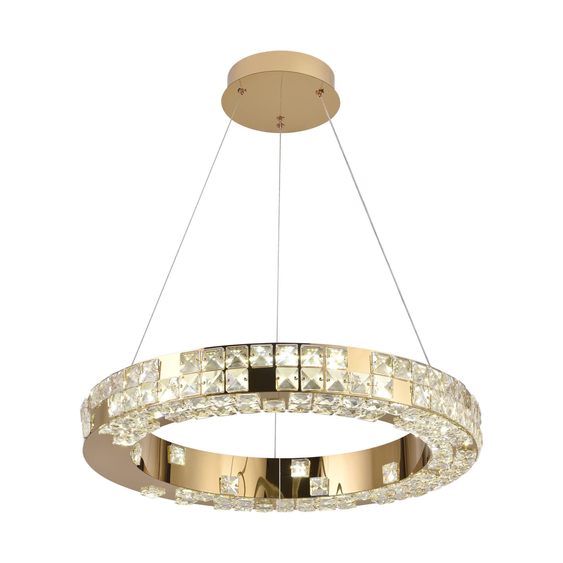 Lustra LED Flippy 29W Cristal si Metal Dimabila Telecomanda Inaltime Reglabila — imagine 12
