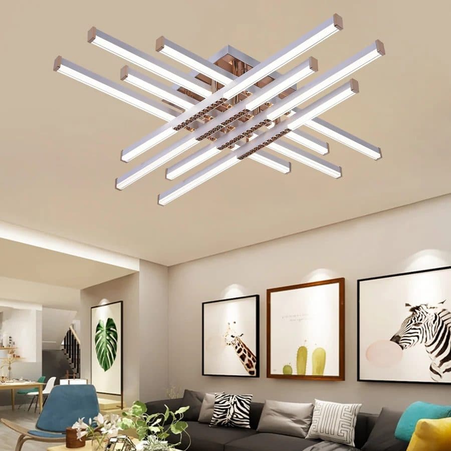 Lustra LED Flippy Axial 98W 8 elemente telecomanda Alb — imagine 3