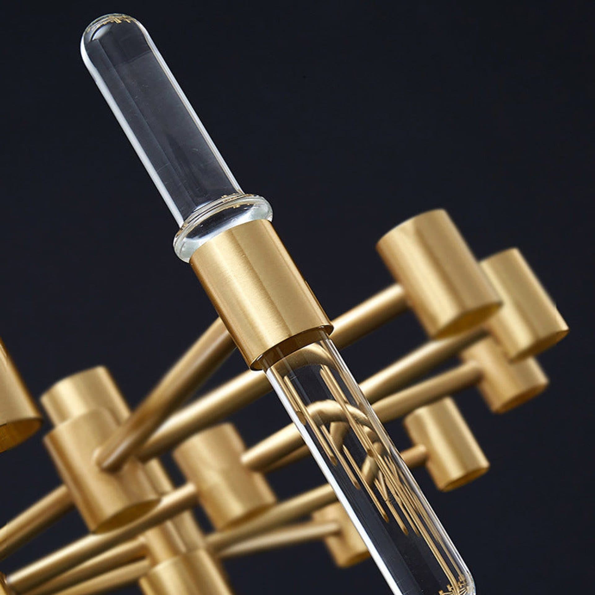Candelabru Flippy Cristal CC850/620GD 10x E14 Auriu Lucios — imagine 2