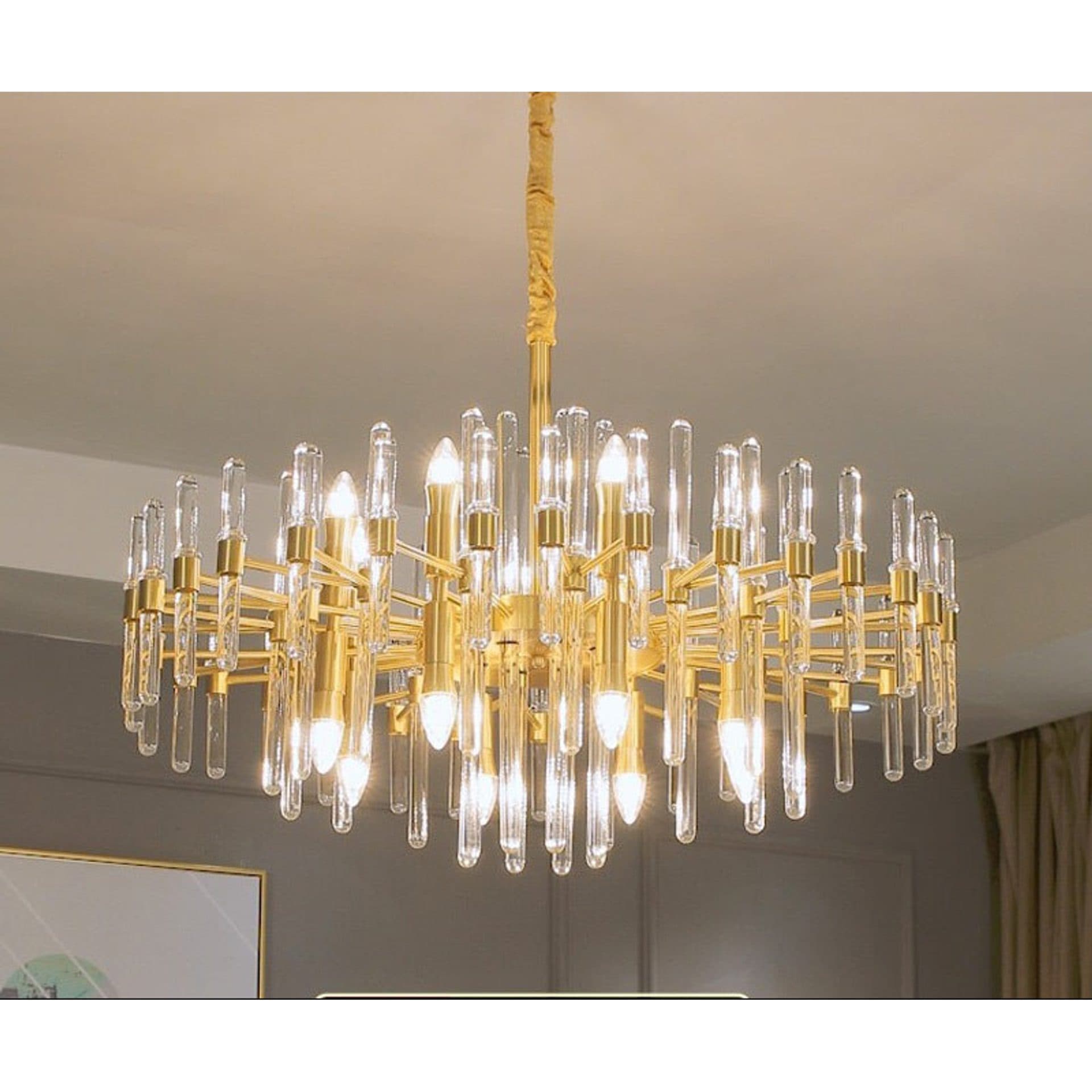 Candelabru Flippy Cristal CC850/620GD 10x E14 Auriu Lucios — imagine 3