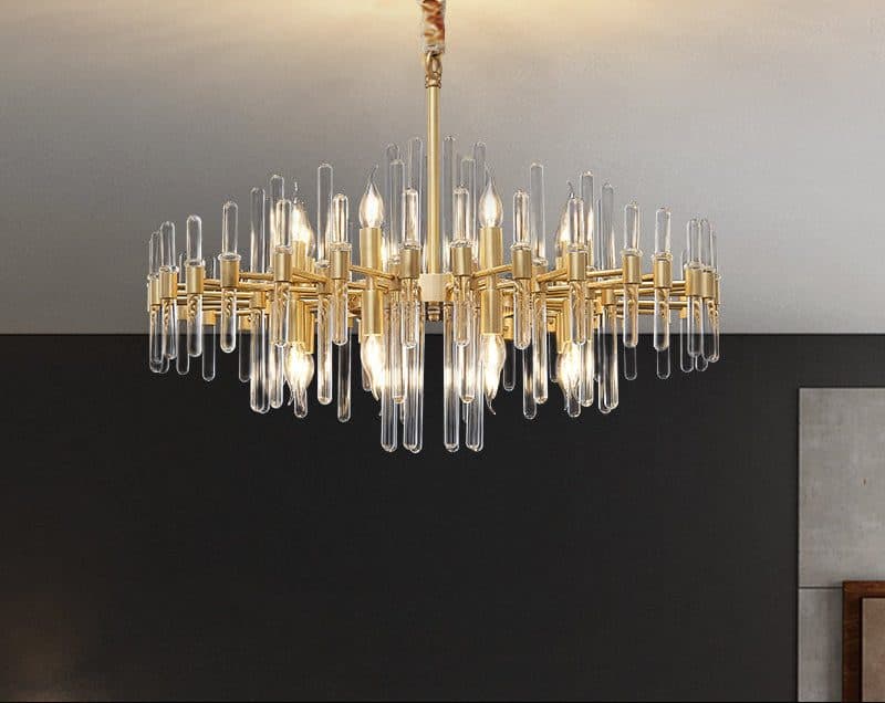 Candelabru Flippy Cristal CC850/620GD 10x E14 Auriu Lucios — imagine 9