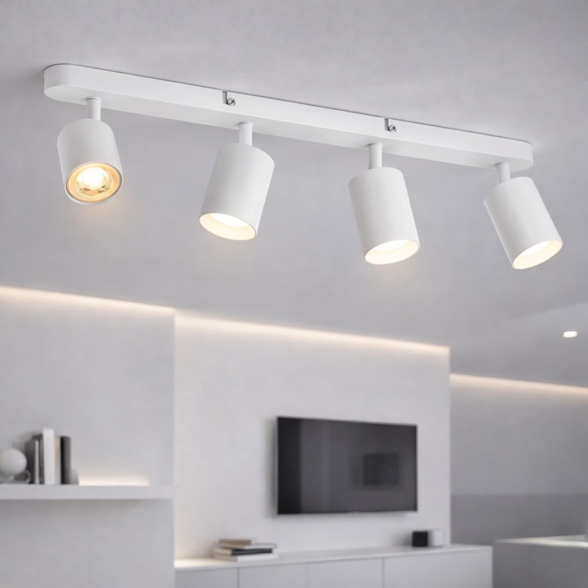 Lustra Proiector Liniar Flippy 4x GU10 Alb — imagine 1