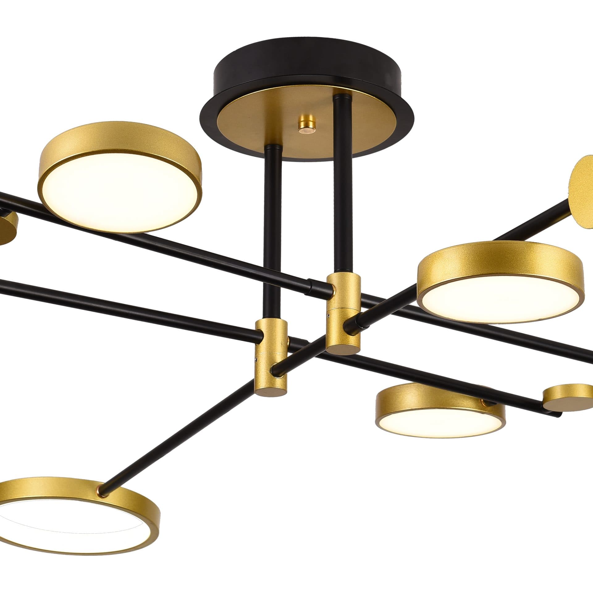 Lustra LED cu Telecomanda MARIA 6 Elementele 31W Auriu si Negru — imagine 8