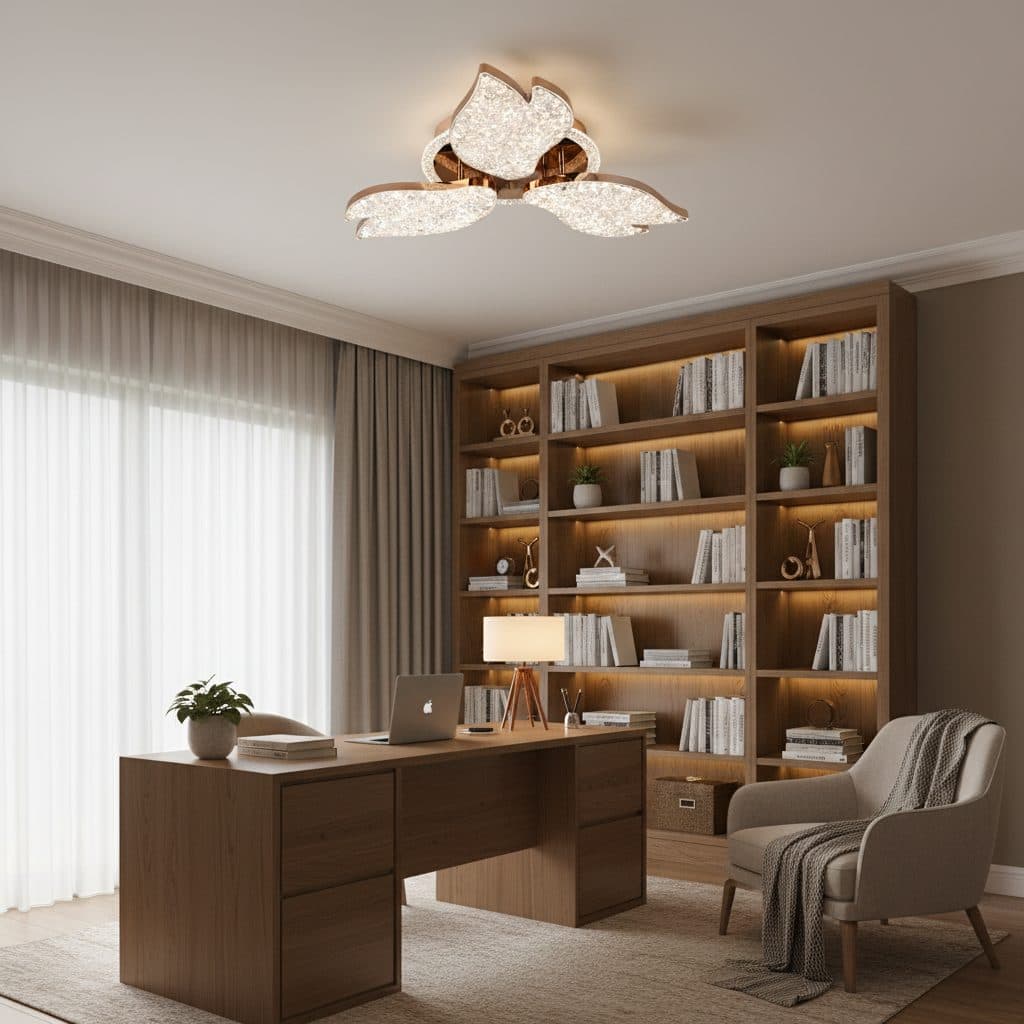 Lustra LED Flippy 51W Dimabila Telecomanda Auriu — imagine 1