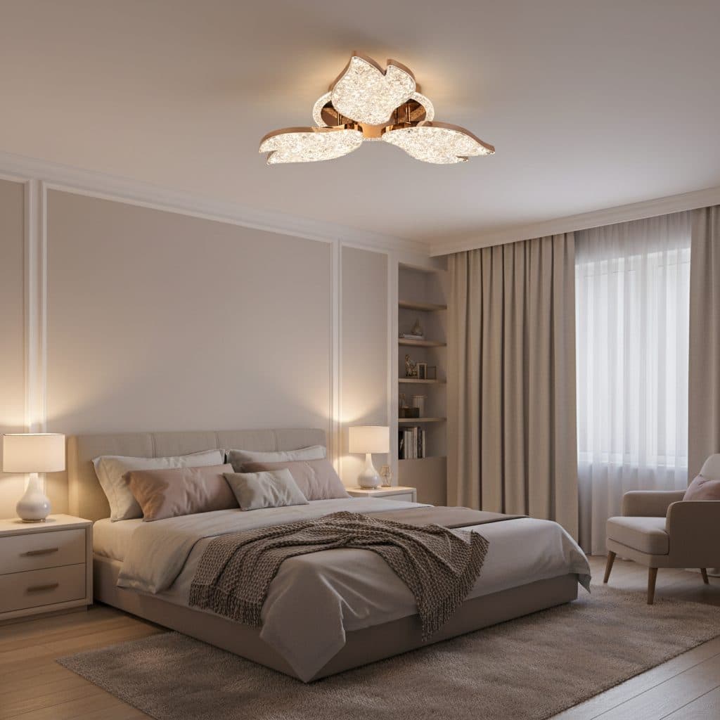 Lustra LED Flippy 51W Dimabila Telecomanda Auriu — imagine 2