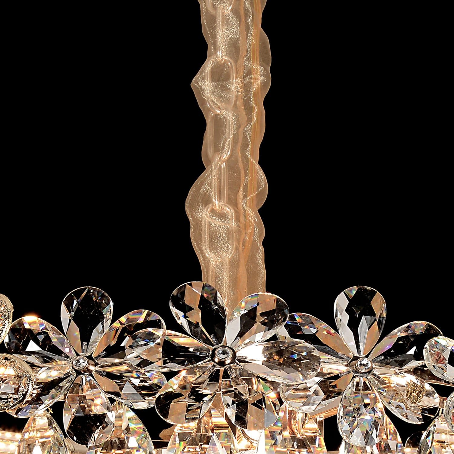 Candelabru Flippy Cristal Eleganza 7x E14 Diametru 40cm Auriu Lucios — imagine 9