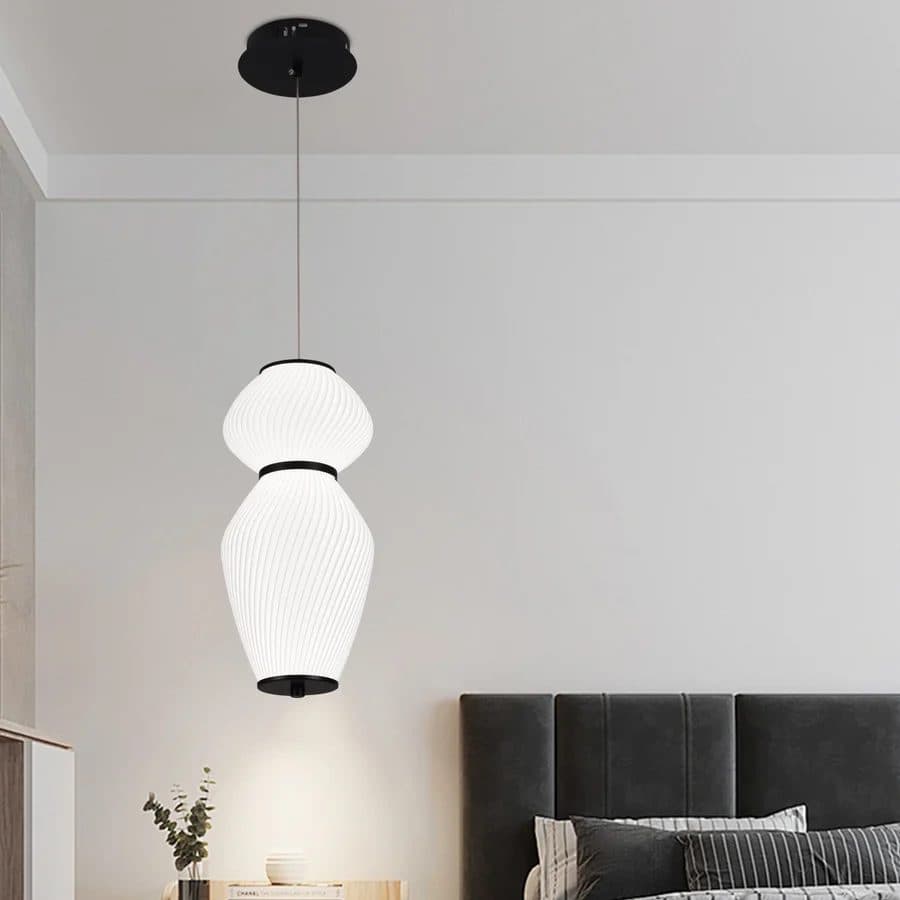 Lustra Suspendata LED Flippy 33W Telecomanda Lumina Calda/Rece/Neutra Diametru 40.5 cm Inaltime 40 cm Alb Plexiglas Metal — imagine 1