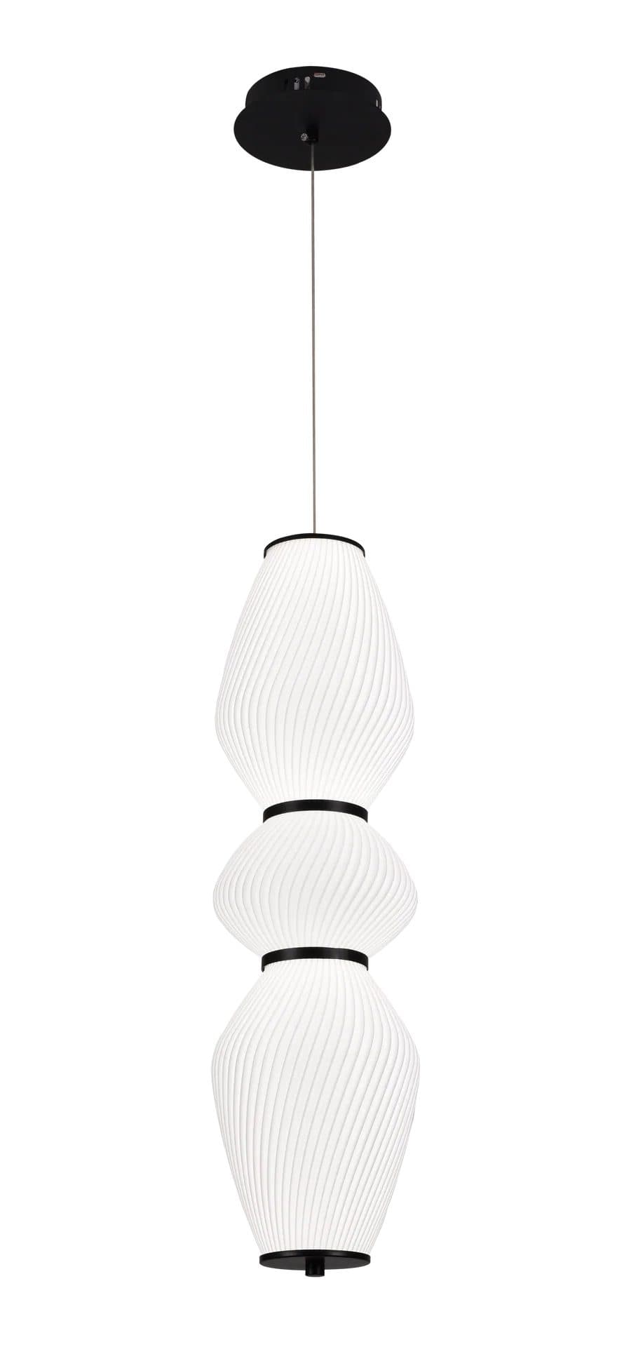 Lustra Suspendata LED Flippy cu Telecomanda, Lumina Calda/Neutra/Rece, Diametru 66 cm, Inaltime 65 cm, Alb, Plexiglas, Metal — imagine 2