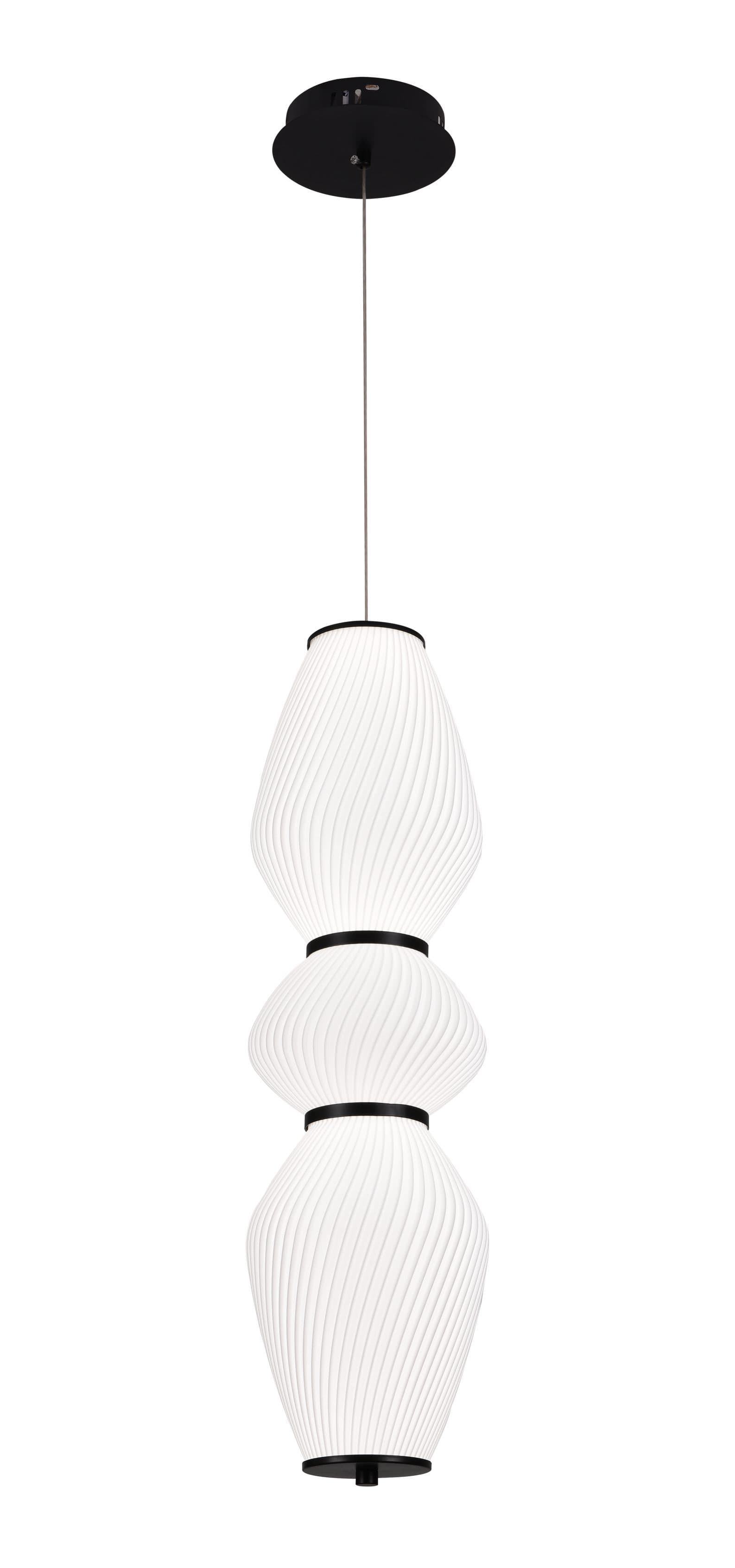 Lustra Suspendata LED Flippy cu Telecomanda, Lumina Calda/Neutra/Rece, Diametru 66 cm, Inaltime 65 cm, Alb, Plexiglas, Metal — imagine 4