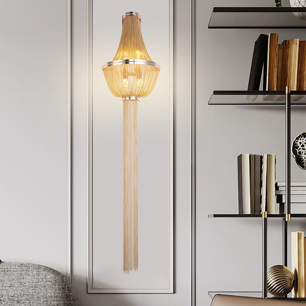Candelabru 4x E14 Auriu Metal — imagine 3