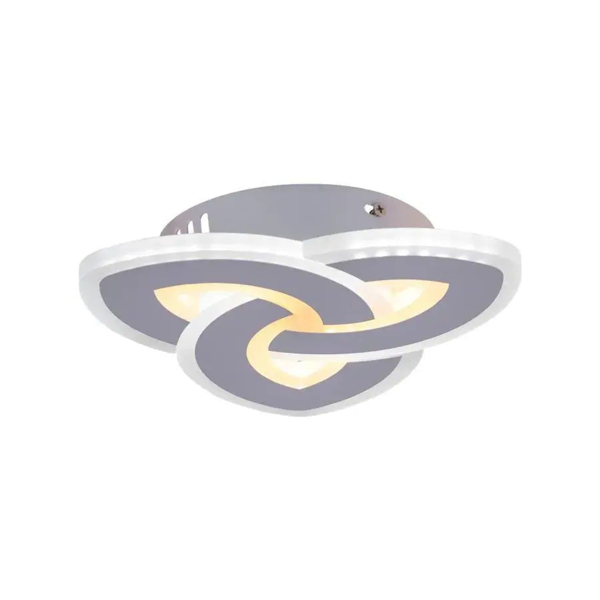 Lustra LED Flippy Sageata 48W, Diametru 20cm, Alb — imagine 5