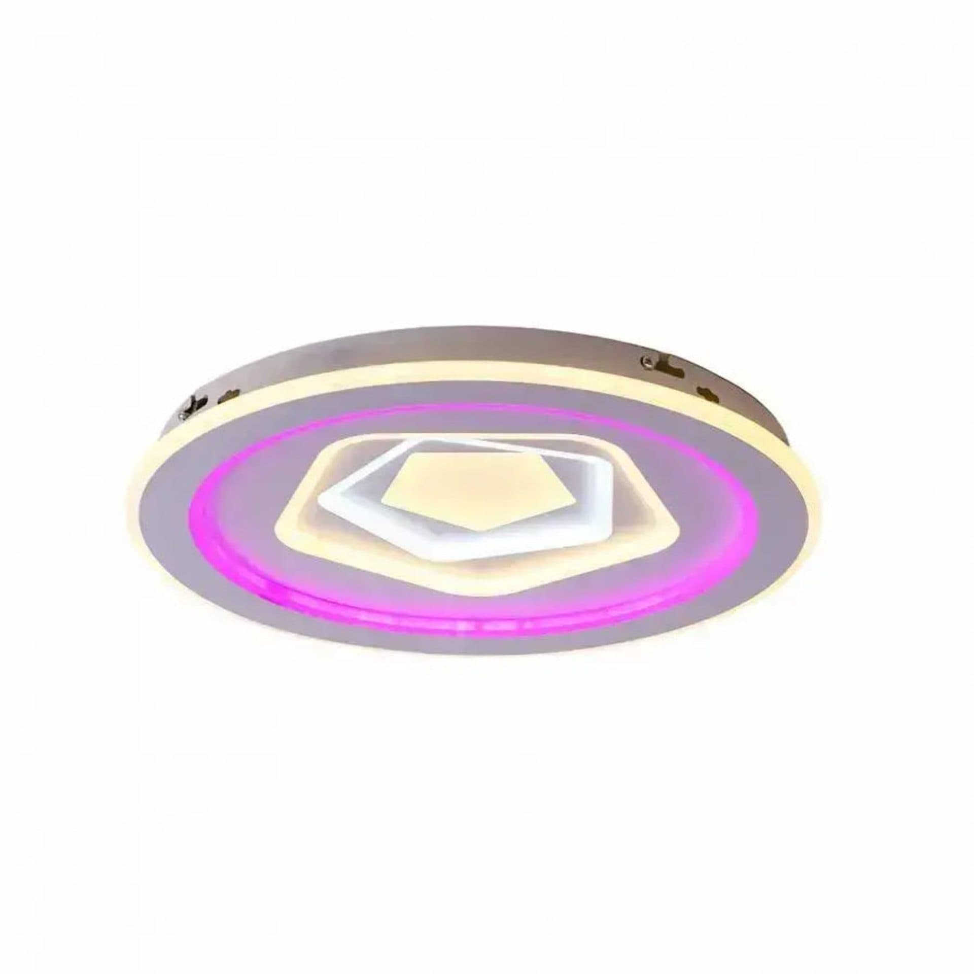 Lustra LED Flippy RGB 180W telecomanda Dimabila Alb — imagine 3