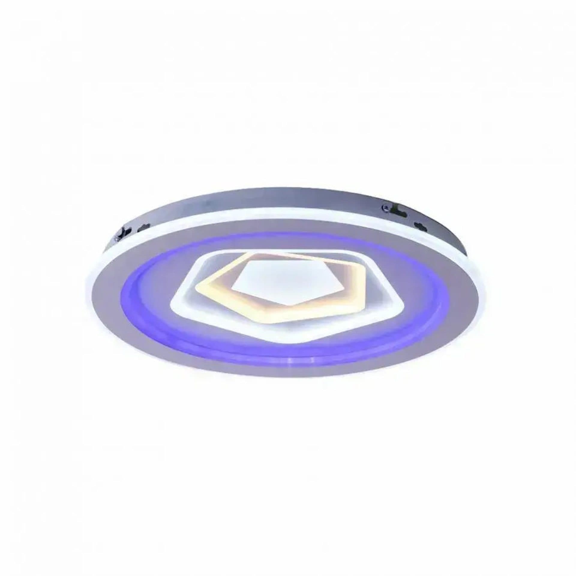 Lustra LED Flippy RGB 180W telecomanda Dimabila Alb — imagine 4