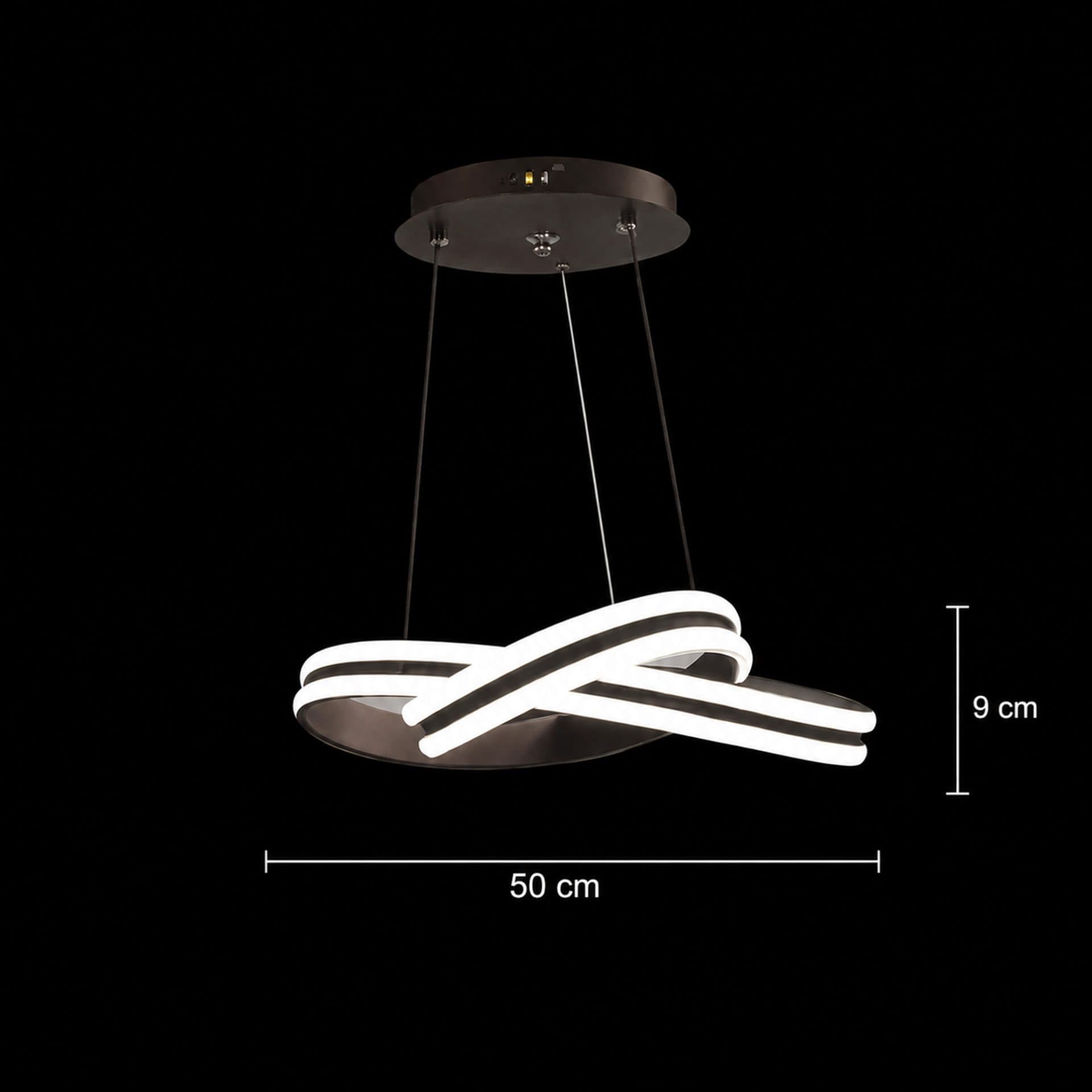 Lustra LED suspendata cu telecomanda INFINITY LOOP 61W, lumina Rece/Calda/Neutra, Dimabila — imagine 4