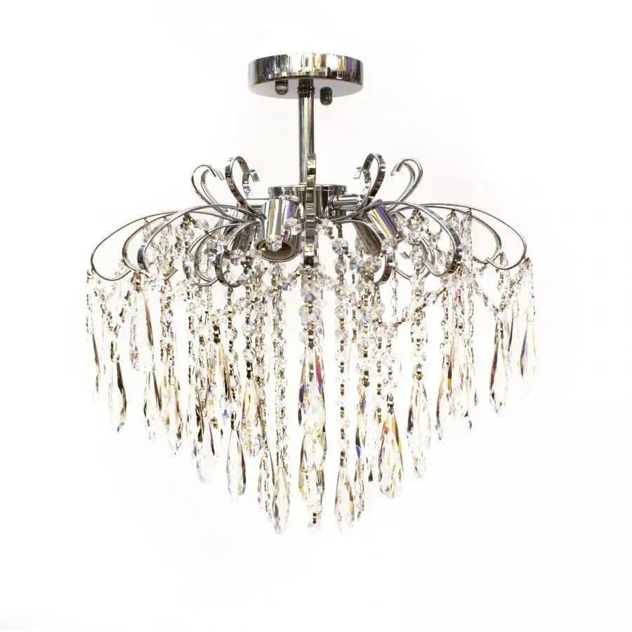 Candelabru Flippy Cristal EDINBURGH Eleganza, 5xE27, Crom Lucios — imagine 1