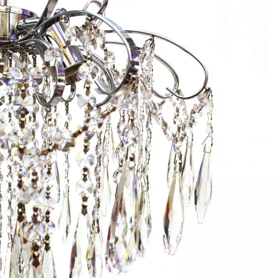 Candelabru Flippy Cristal EDINBURGH Eleganza, 5xE27, Crom Lucios — imagine 3