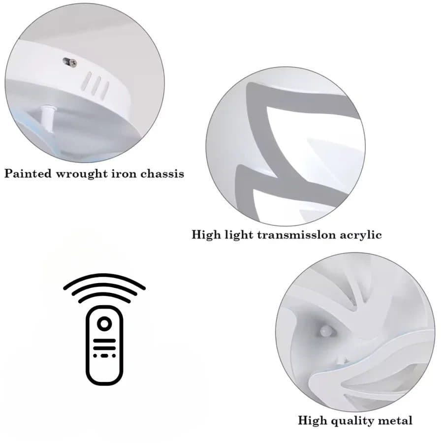 Lustra LED Flippy 40W 3 Elementele control telecomanda Alb — imagine 3