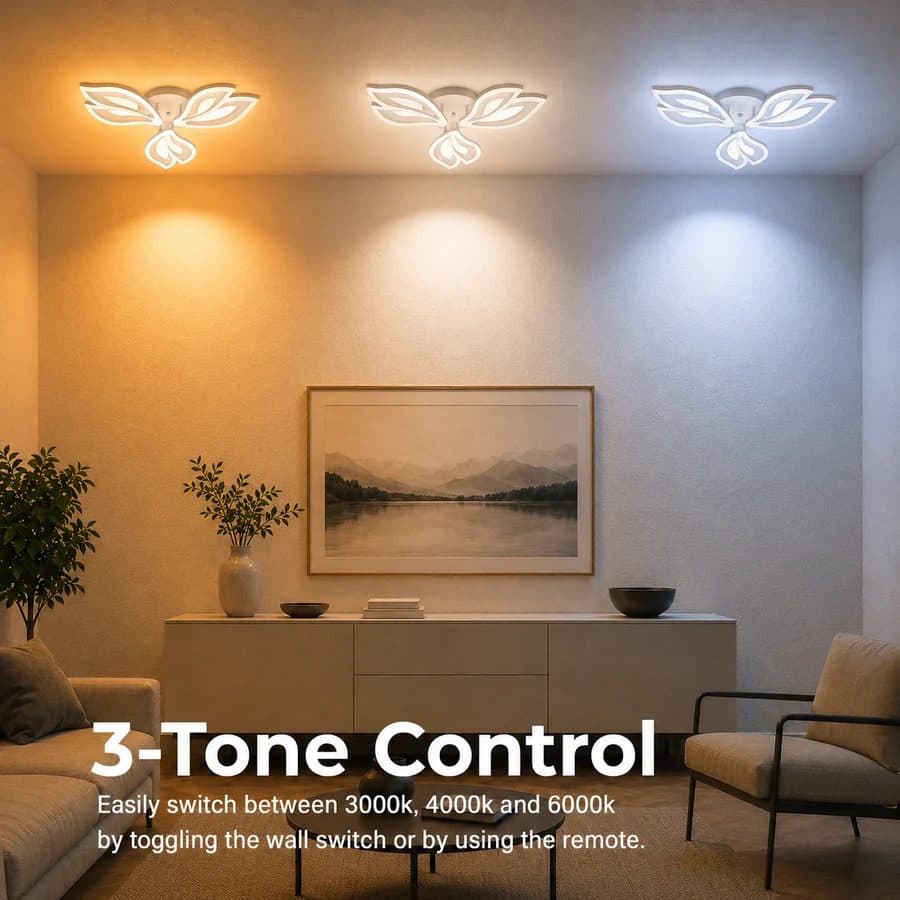 Lustra LED Flippy 40W 3 Elementele control telecomanda Alb — imagine 6
